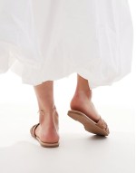 multistrap sandal in tan