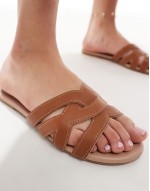 multistrap sandal in tan