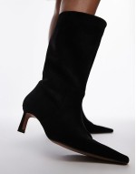 Tiggy premium suede tube boot in black