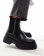 ankle boots with embellisment in black
