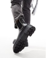 ankle boots with embellisment in black