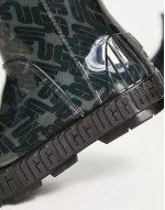 Drizlita Graphic Monogram wellie boots in black