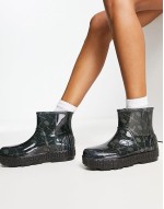 Drizlita Graphic Monogram wellie boots in black