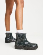 Drizlita Graphic Monogram wellie boots in black