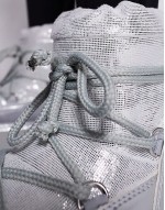Lace Up Snow Boot in Silver