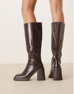 ‌Stylish Mayah knee boots in brown