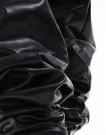 Seira ruched over the knee boots in black