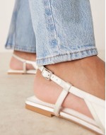 Lorraine slingback ballet in ivory satin